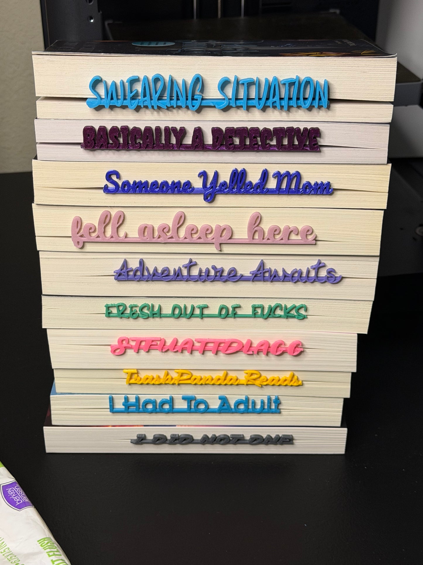 Side edge text bookmarks